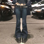 CIBBAR y2k Aesthetic Flare Jeans For Women's
