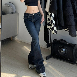 CIBBAR y2k Aesthetic Flare Jeans For Women's