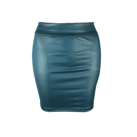 Women's Imitation Leather Pencil Mini Skirt