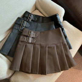 Women's Pu Leather Mini Skirts