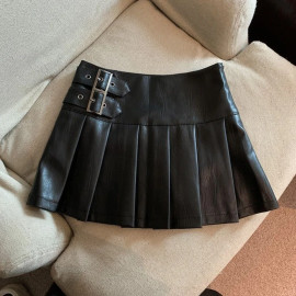 Women's Pu Leather Mini Skirts 