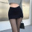 Black Split Mini Skirts For Women's