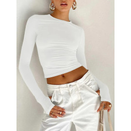 Women's Long Sleeve Crew Neck Tops