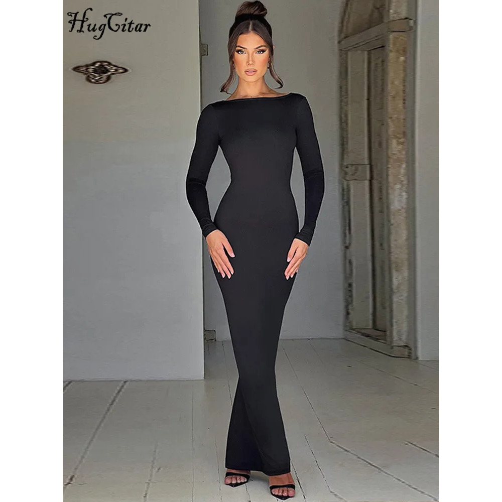 Women's Elegant Long Sleeve Bodycon Dress