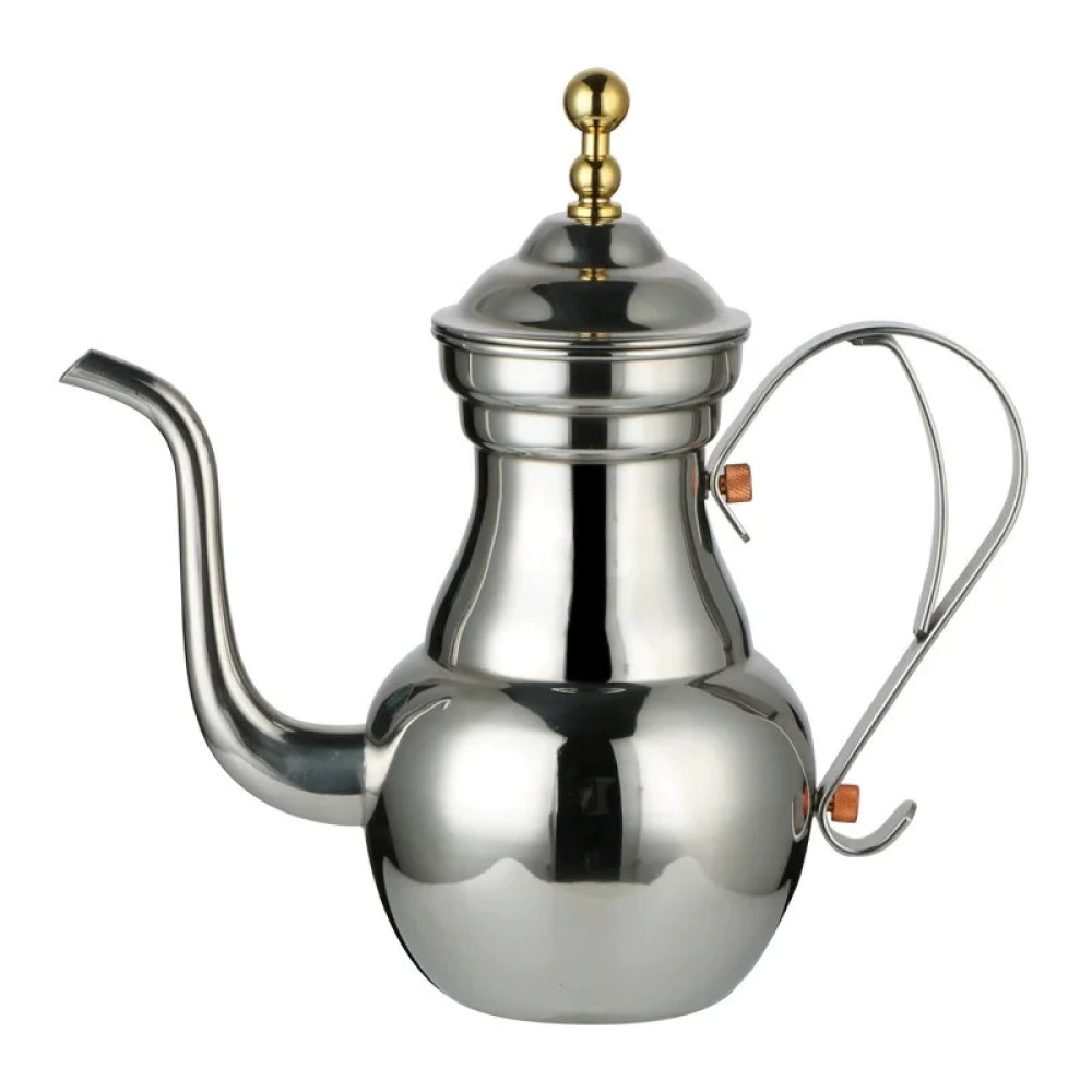 1.5L Vintage Stainless Steel Long-Mouthed Kettle 