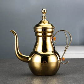 1.5L Vintage Stainless Steel Long-Mouthed Kettle 