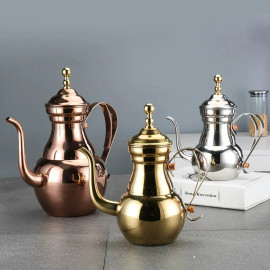1.5L Vintage Stainless Steel Long-Mouthed Kettle 
