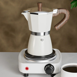 Wooden Handle Italian Coffee Moka Pot Machine