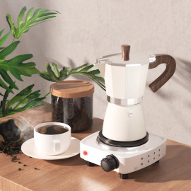 Wooden Handle Italian Coffee Moka Pot Machine