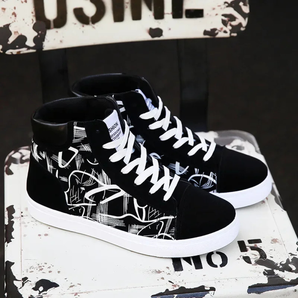 High Top Canvas Shoes for Men's 
