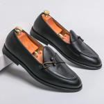 Men's Casual Buckle Leather Shoes 