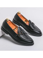 Men's Casual Buckle Leather Shoes 