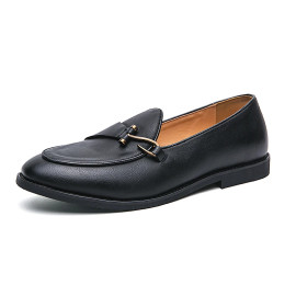 Men's Casual Buckle Leather Shoes 