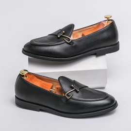 Men's Casual Buckle Leather Shoes 