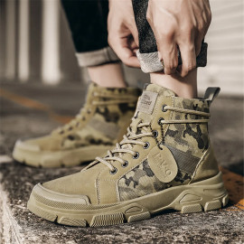 Camouflage Anti-slip Hiking Boots For Men's 
