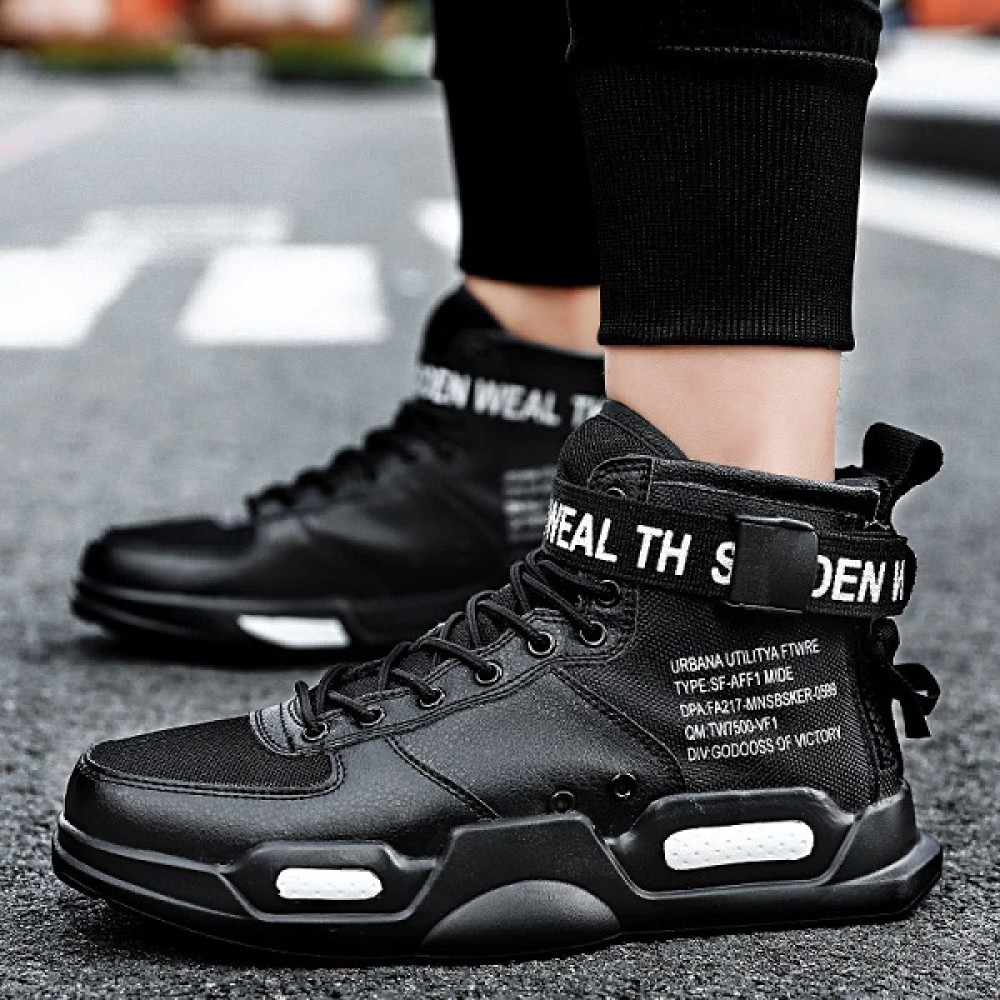 Trendy Men's High Top Casual Sneakers
