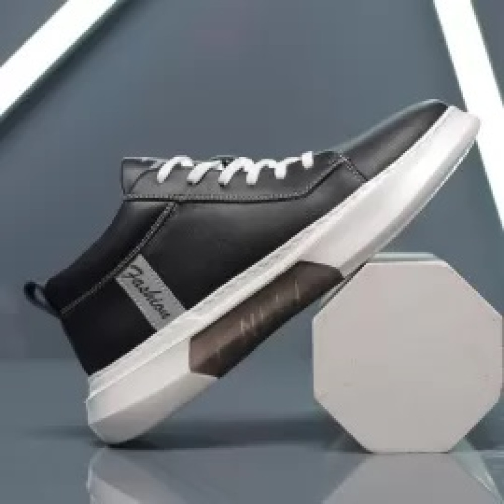 Misalwa Luxury Brand New Men Sneakers - White Cow Split Leather Shoes
