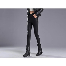 New autumn winter high waist PU leather pants for women (high stretch leggings brand fashion women skinny pencil pants casual pants)