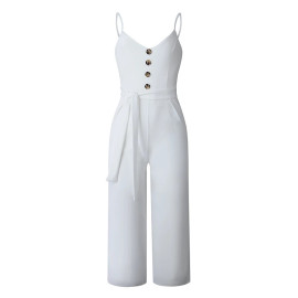 Nadafair Backless Sexy Rompers Womens Jumpsuit Belt Elegant Bandage Plus Size Black Black White Jumpsuit Overalls For Woman