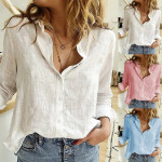 Leisure White Yellow Shirts Button Lapel Cardigan Top Lady Loose Long Sleeve Oversized Shirt Womens Blouses Spring Blusas Mujer