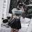 InsGoth High Waist Mini Black Skirts Gothic Streetwear Cross Print Pleated Women Skirts Casual College Lolita Harajuku Skirt