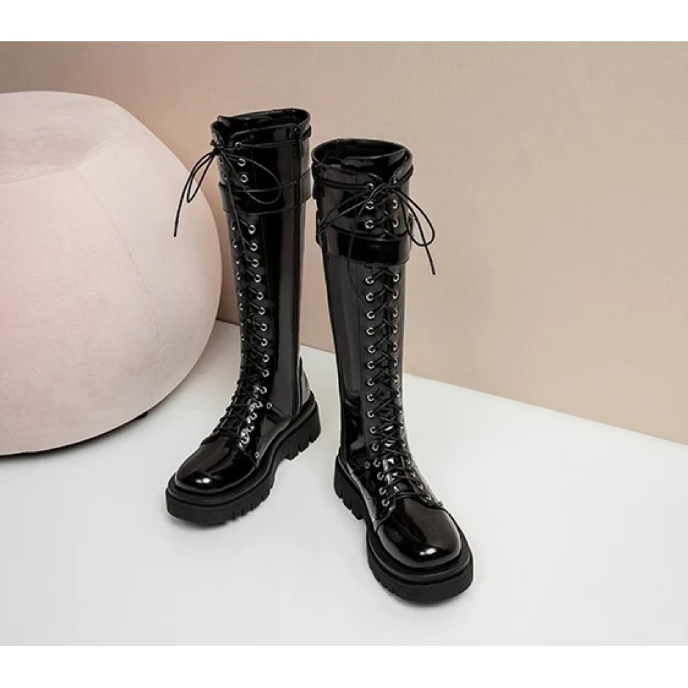 Thick sole motorcycle boots top