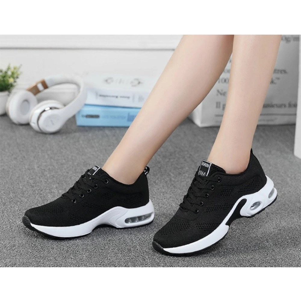 Fashion Women Lightweight Sneakers Air Cushion Ladies Trainers Basket Tenis Casual White Platform Sneakers Breathable Comfort
