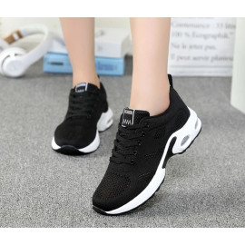 Fashion Women Lightweight Sneakers Air Cushion Ladies Trainers Basket Tenis Casual White Platform Sneakers Breathable Comfort