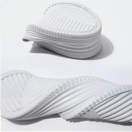 Fashion White Split Leather Women Chunky Sneakers White Shoes Lace Up Tenis Feminino Zapatos De Mujer Platform Women Casual Shoe
