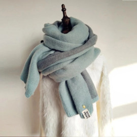 Women Solid Cashmere Scarves Lady Winter Thicken Warm Soft Pashmina Shawls Wraps Pink Black Female Knitted Wool Long Scarf
