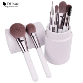 DUcare 8 PCS White Makeup Brushes professional brush Set Brushes for Makeup Powder Foundation Eyeshadow Brushes With Cylinder
