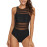 Riseado Women Swimwear One Piece Swimsuit 2020 Sexy Mesh Swim Wear High Neck Bathing Suit Women Black Beach Wear Plus Size XXL