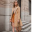 Simplee Elegant light tan autumn winter women coat