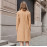 Simplee Elegant light tan autumn winter women coat