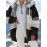 Women's Winter Coat - Casual Stitching Plaid Ladies Hooded Zipper Coat