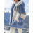 Women's Winter Coat - Casual Stitching Plaid Ladies Hooded Zipper Coat
