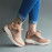 Casual Platform Wedge Fashion Sneaker With Zipper