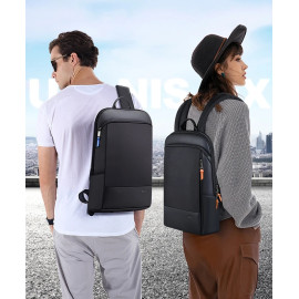 BOPAI Slim Laptop Backpack Men 15.6 inch Office Work Men Backpack Business Bag Unisex Black Ultralight Backpack Thin Back Pack