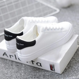 BODENSEE White Sneakers Women Canvas Shoes Women-  Fashion Vulcanize Shoes