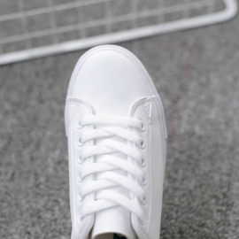 BODENSEE White Sneakers Women Canvas Shoes Women-  Fashion Vulcanize Shoes