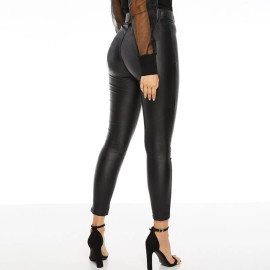 Black Belt High Waist Pencil Pants  For Women
