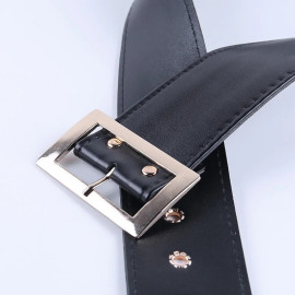 Black Belt High Waist Pencil Pants  For Women