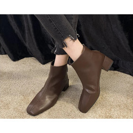 Ankle Boots For Women Square Toe Fashion Shoes