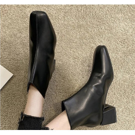 Ankle Boots For Women Square Toe Fashion Shoes