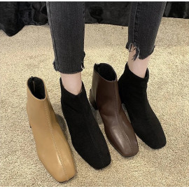 Ankle Boots For Women Square Toe Fashion Shoes
