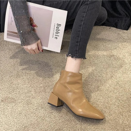 Ankle Boots For Women Square Toe Fashion Shoes