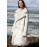 Amii Minimalist White Duck Down Jacket - Thick Down Long Coat