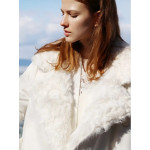 Amii Minimalist White Duck Down Jacket - Thick Down Long Coat 