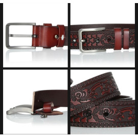 Belts For Men High Quality Cow Genuine Leather Designer Belt Male Fashion Classic Vintage Pin Buckle Strap For Cowboy Jeans