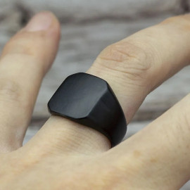 2020 Fashion Simple Style Black Square Ring Classic Ring Wedding Engagement Jewelry